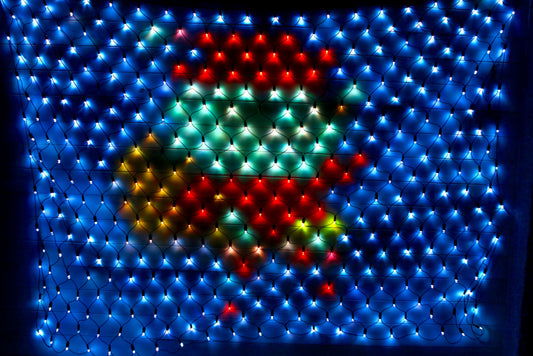 2X2M Lysnett IP44 Smart LED multifarge og animasjon m/