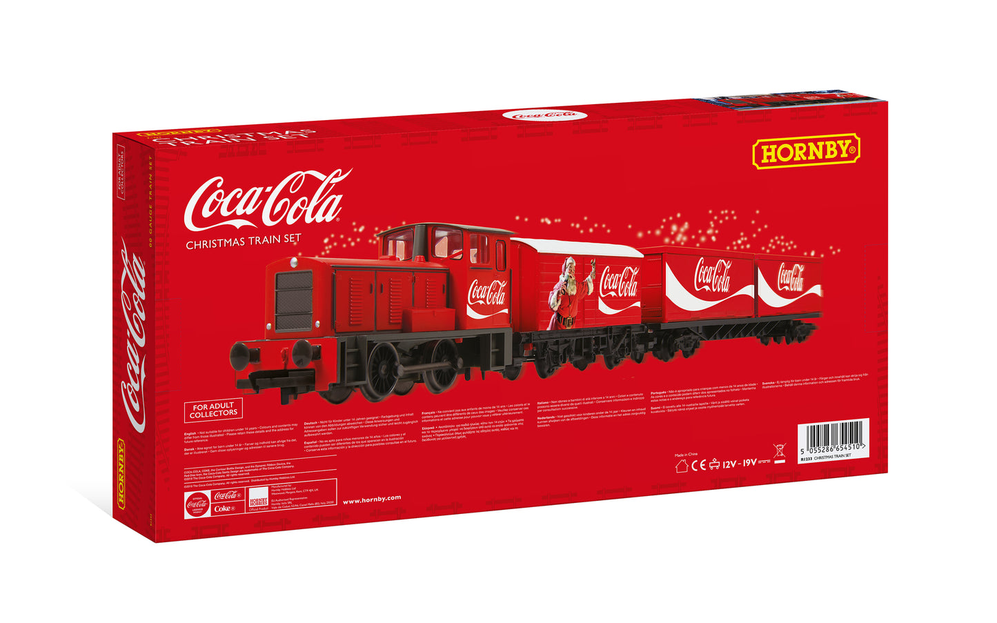 Coca-Cola togsett - sett med tog og vogner til juleby