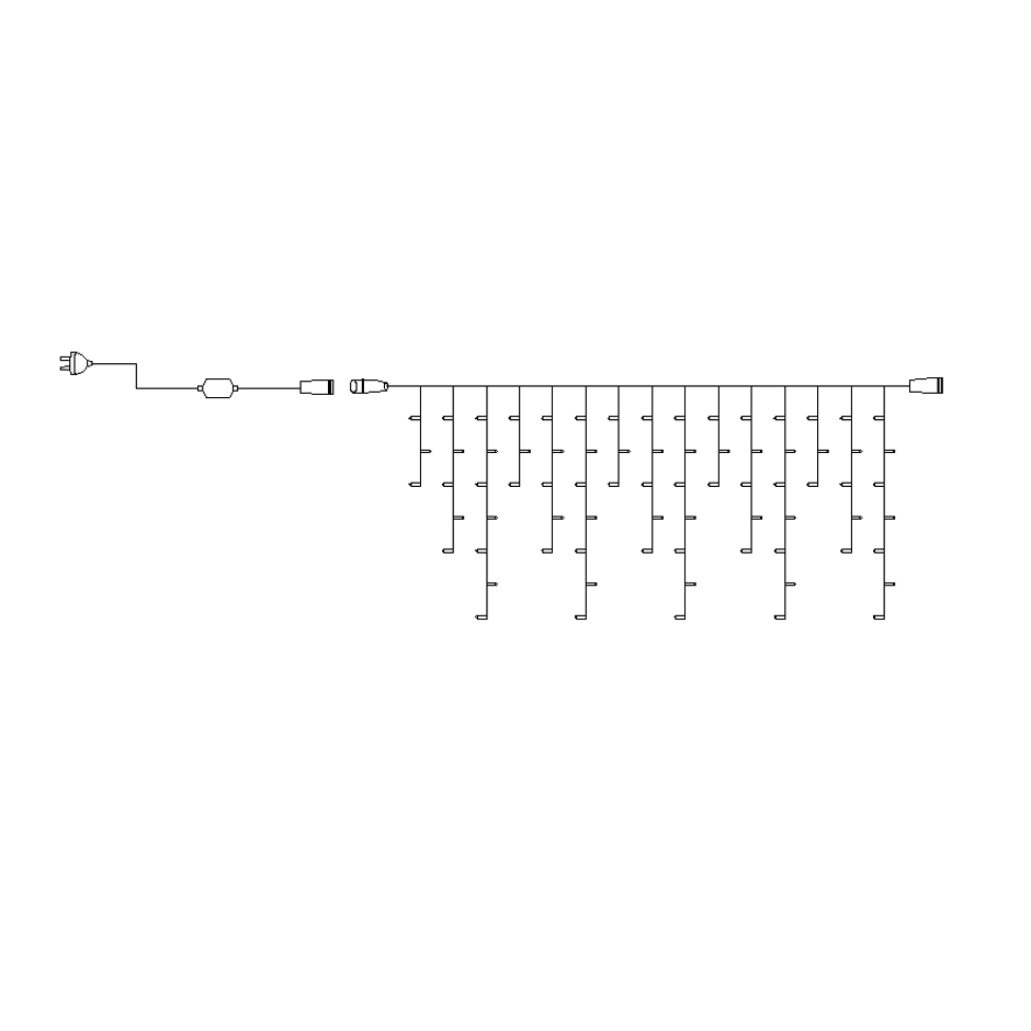 Istappslynge - 2,5 meter 120 LED - Lyslenke jul