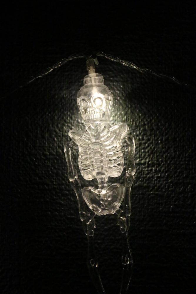 Lyslenke skjelett - 3 meter 20 pærer. Halloween
