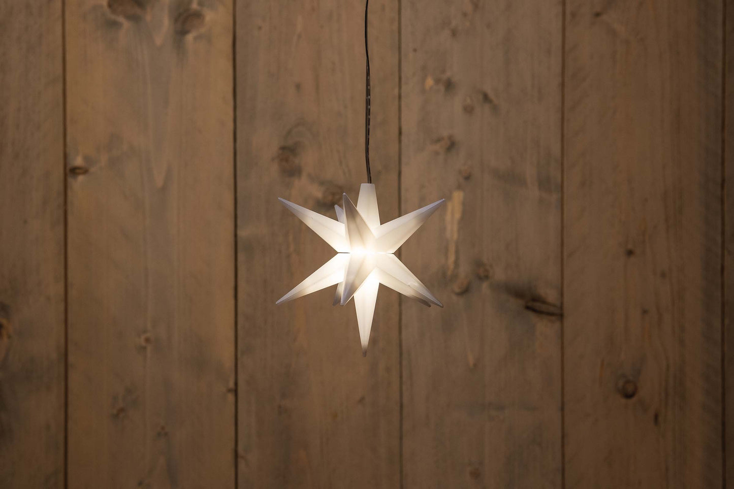 3D stjerne 12 cm julelys