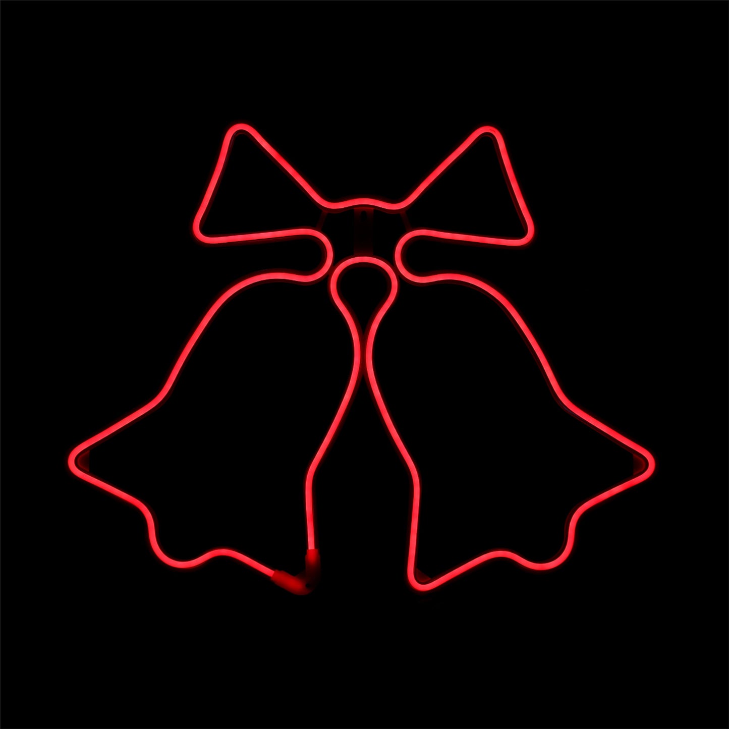 Bjelle- Neon rød - 62x51cm - julelys