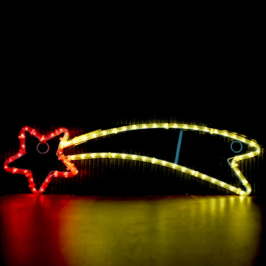 2 x Stjerneskudd 68x21 cm rød og varmhvit