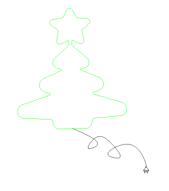 Juletre neon varmhvit 52x43 cm