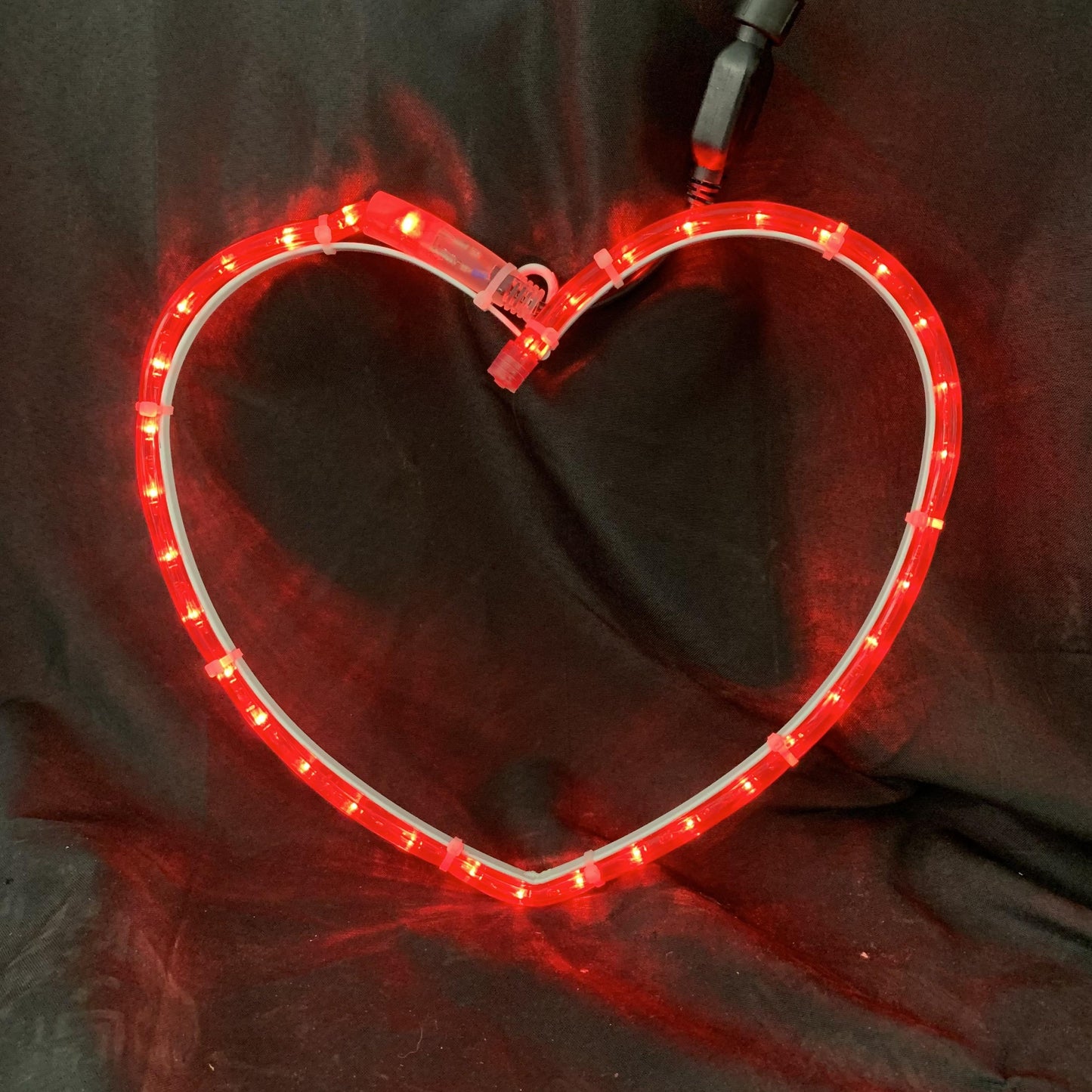 Hjerte LED 2D 36x32cm rød