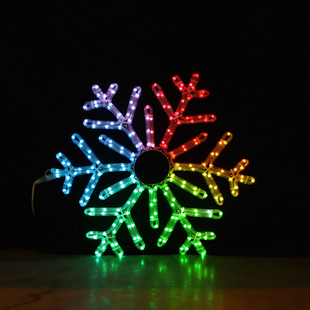 Snøfnugg 55x55 cm m/fjernkontroll og smart-LED