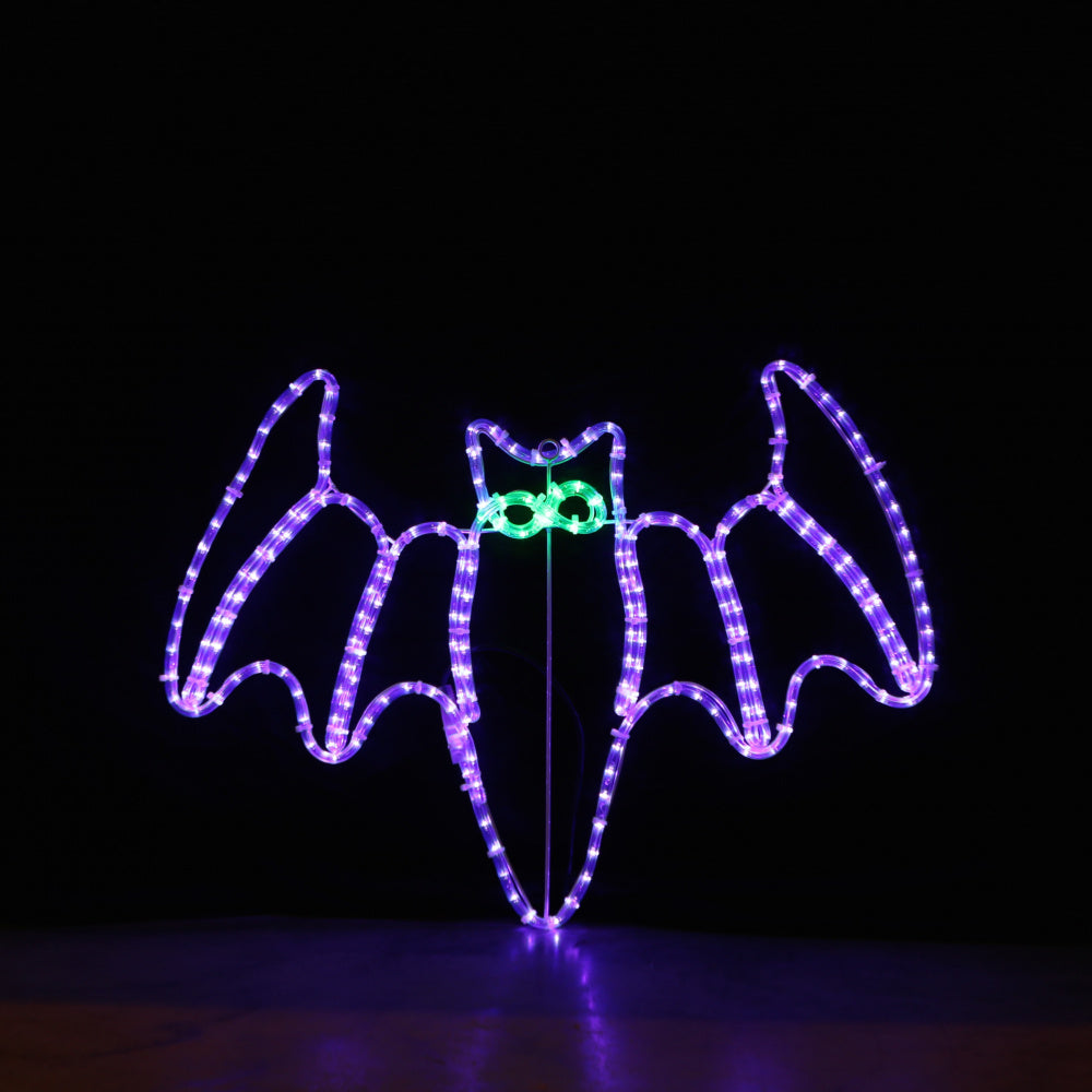 Flaggermus 80x63 cm lilla LED. Halloween