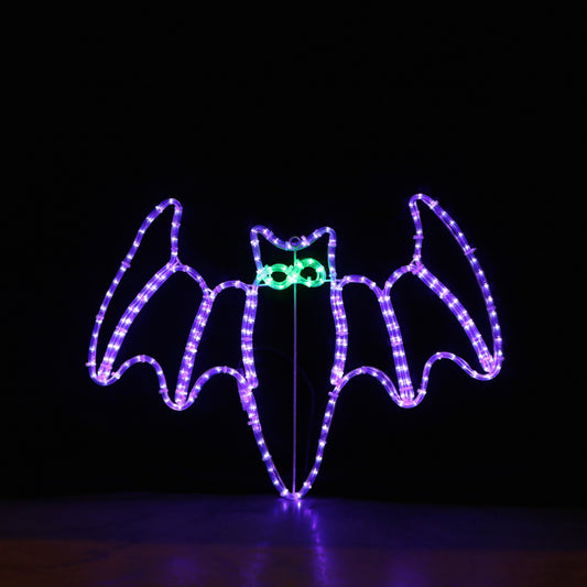 Flaggermus 80x63 cm lilla LED. Halloween