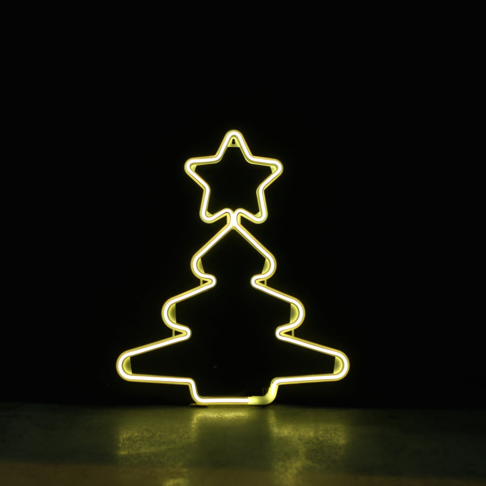 Juletre neon varmhvit 52x43 cm