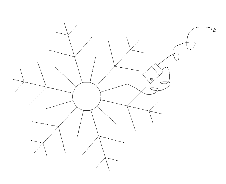 Snøfnugg 55x55 cm m/fjernkontroll og smart-LED