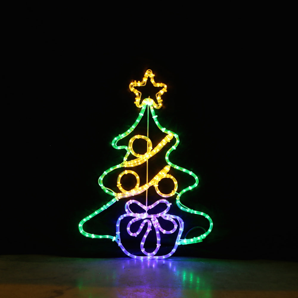 Juletre med julegave 75x53 cm