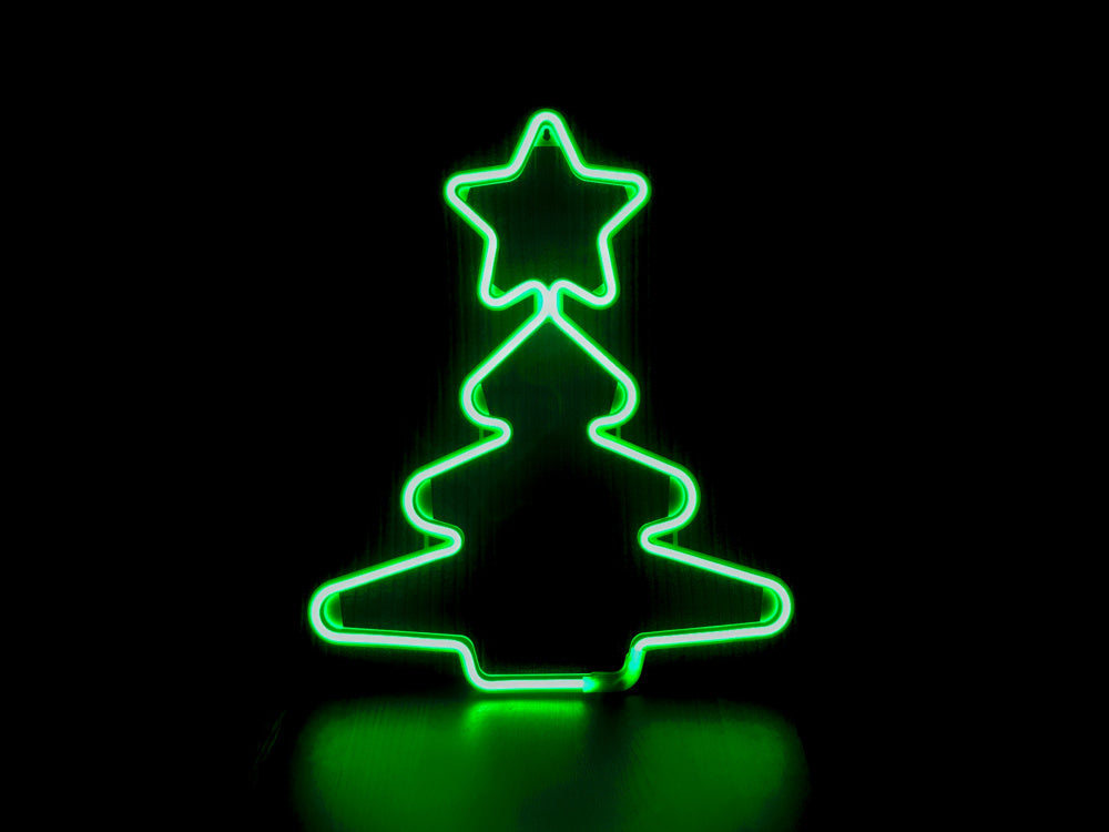 Juletre neon grønn 52x43 cm