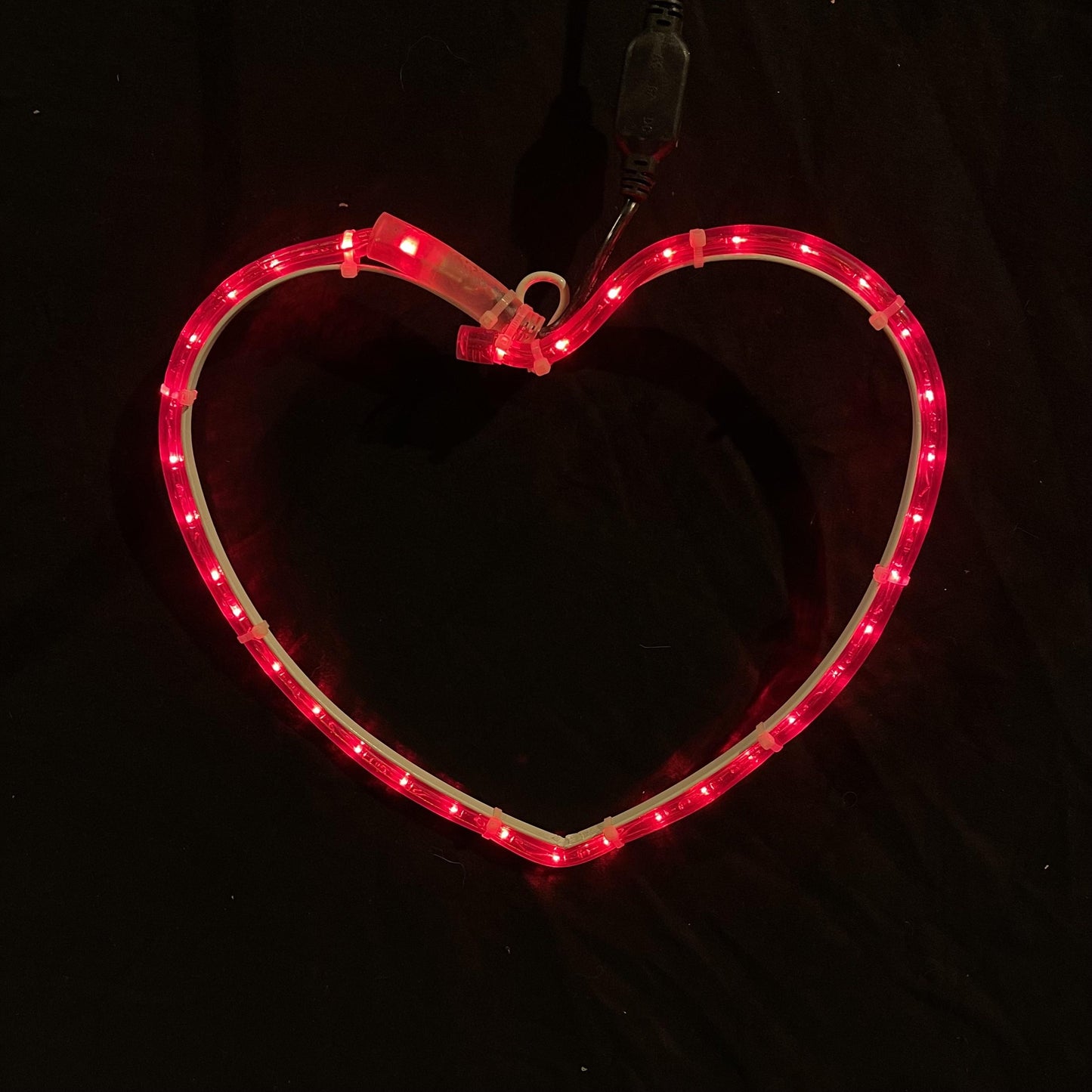 Hjerte LED 2D 36x32cm rød