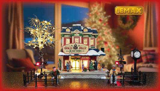 Startsett med tilbehør og hus til juleby