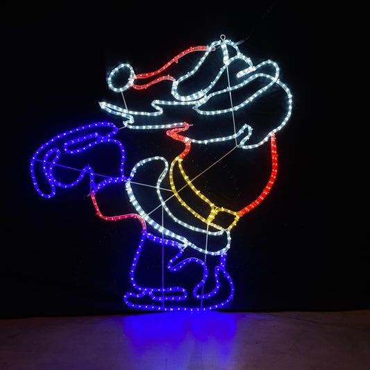 Julenisse på skøyter 90x94 cm