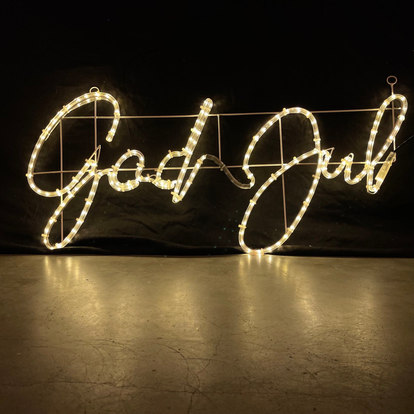 God Jul - Varmhvit LED-skilt - 115x48cm