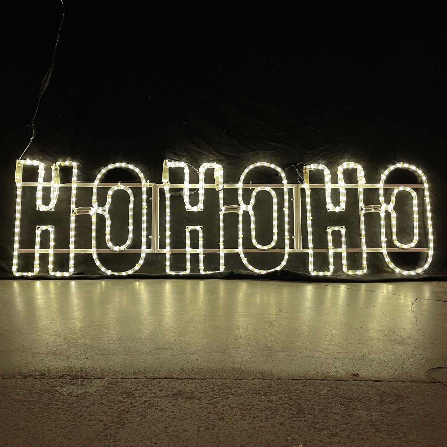 HOHOHO - Julelysskilt - Varmhvit -150x38cm