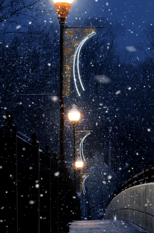 5-pakning med Julelys til lyktestolpe - 237x106cm pr enhet