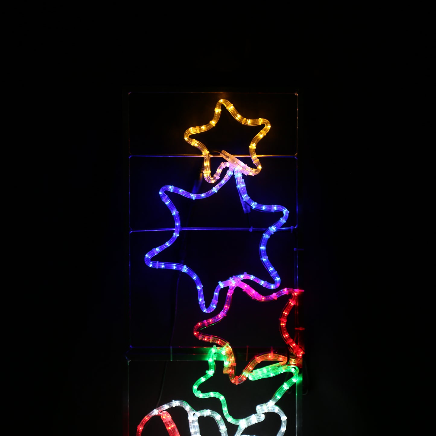 Julenisse med stjerner - 127x43cm