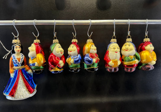 Snøhvit og de 7 dvergene - elegant juletrepynt