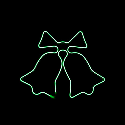 Bjelle- Neon grønn - 62x51cm - julelys