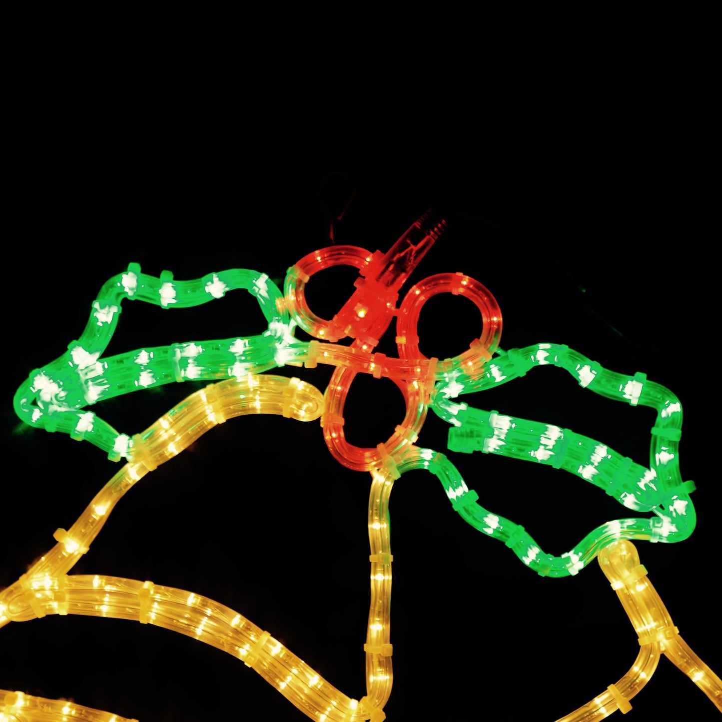 Bjelle - Varmhvit, rød og grønn - 57x66cm - LED
