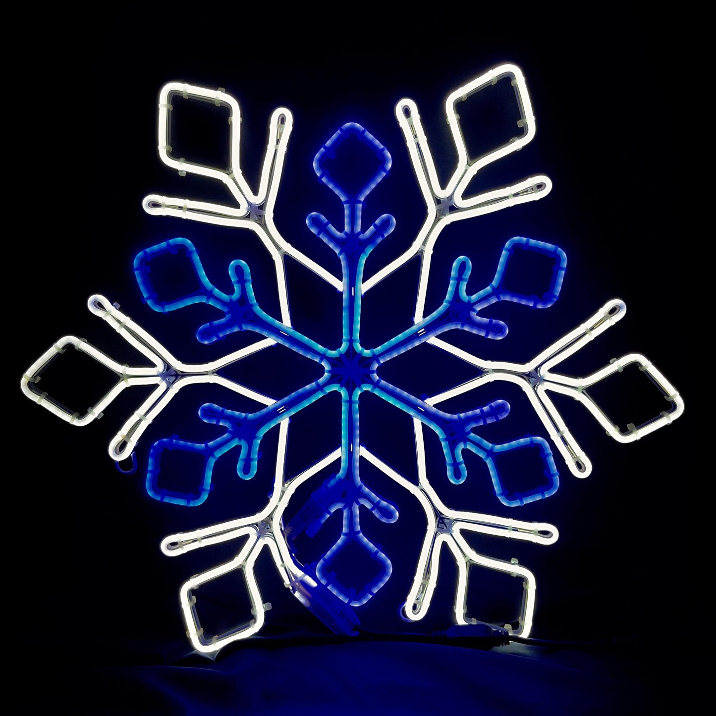 Snøkrystall neon - 57x65 cm