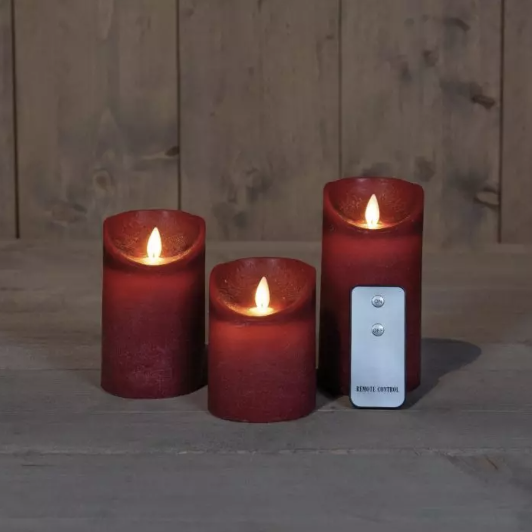 burgunder kubbelys LED sett