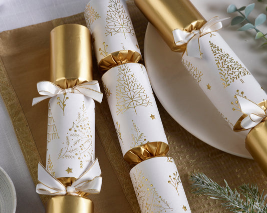 Smellbonbon - hvit og gull - 6 stk 30 cm