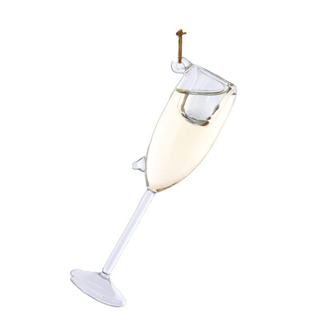 Champagneglass - juletrepynt