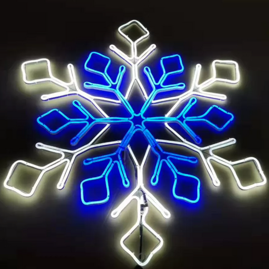 Snøkrystall neon - 57x65 cm