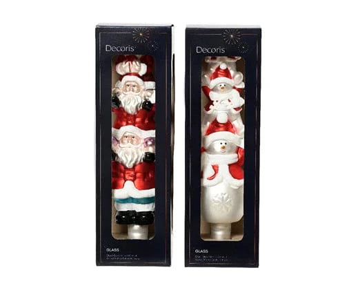 Juletrepynt Snømann/julenisse juletrespir (31 cm)