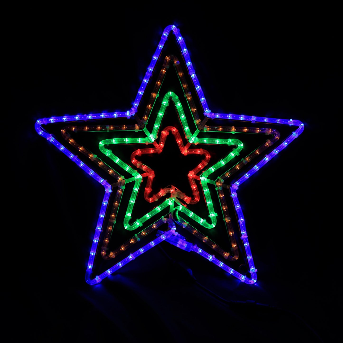 Flerfarget stjerne 57x55 cm