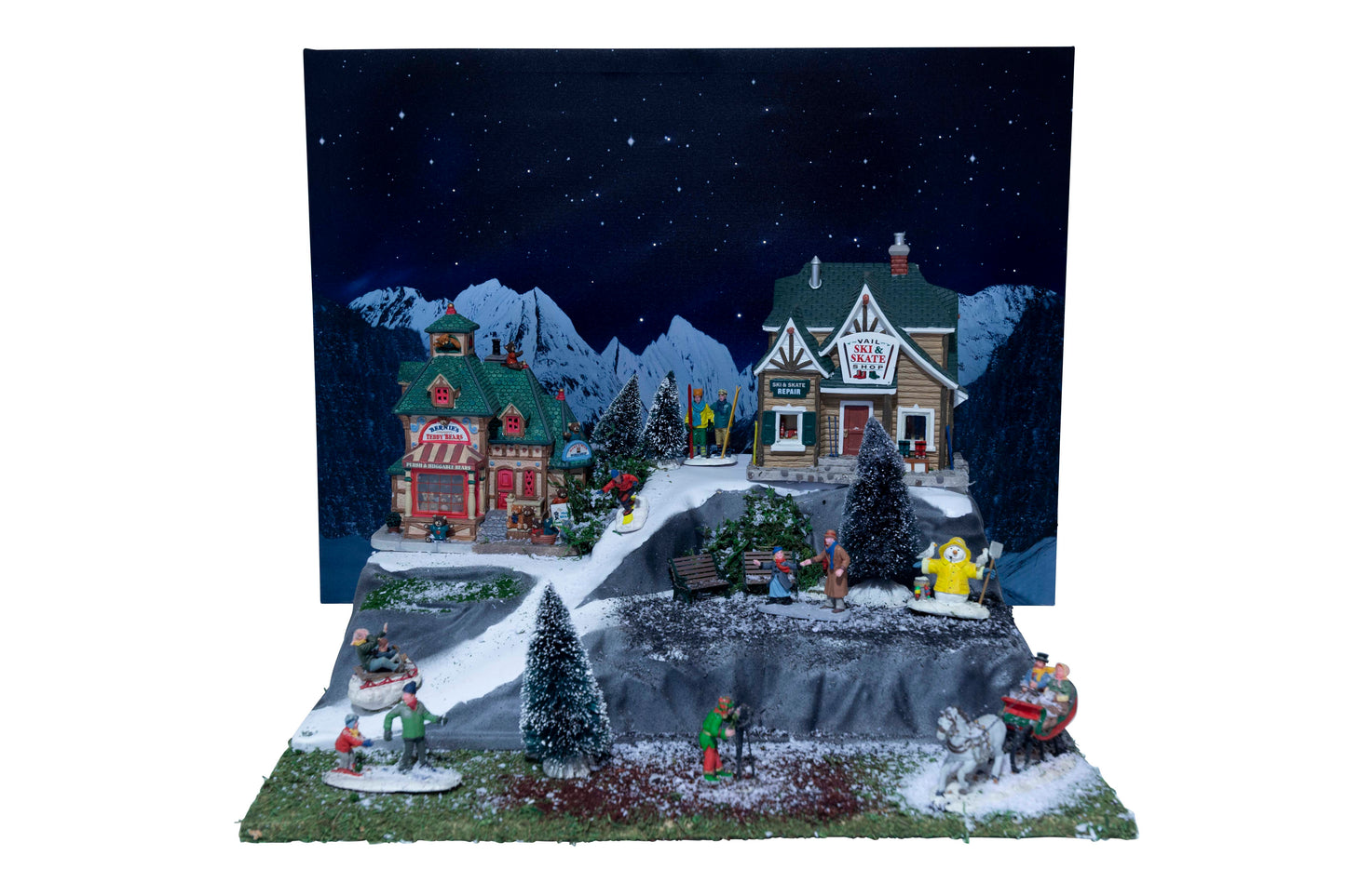 Base til juleby - fjellandskap 58x38x16cm