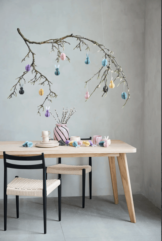 påske Parillia papirkanin, rosa (12 cm)