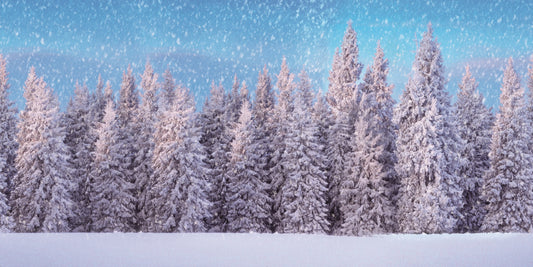 tilbehør juleby skog trær snø
