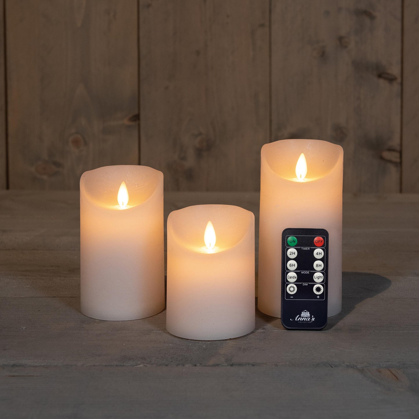 Hvite elektriske kubbelys - bevegelig LED flamme.