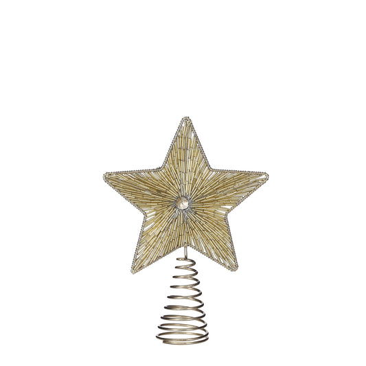 Juletrestjerne i gull - Stjerne til juletre