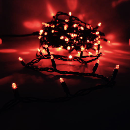 Rød lysslynge - 10 meter 100 LED