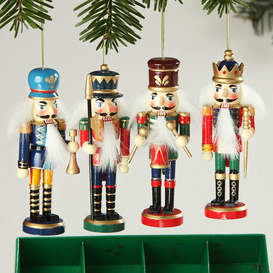 Nøtteknekkere til juletreet – 4-pakning, 12 cm - Julelysbutikken.no