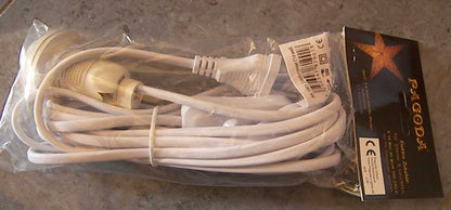 Hvit ledning til julestjerne E14 – 4 meter med bryter