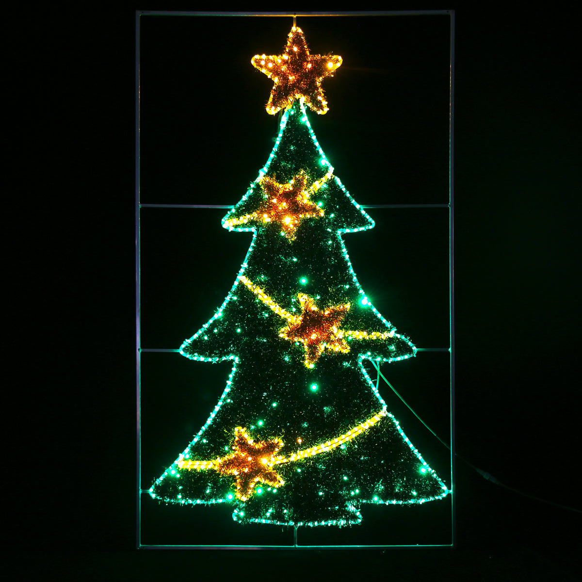 Juletre LED figur med autoflash. Blinkende utendørs julebelysning