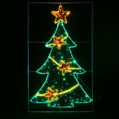 Juletre LED figur med autoflash. Blinkende utendørs julebelysning