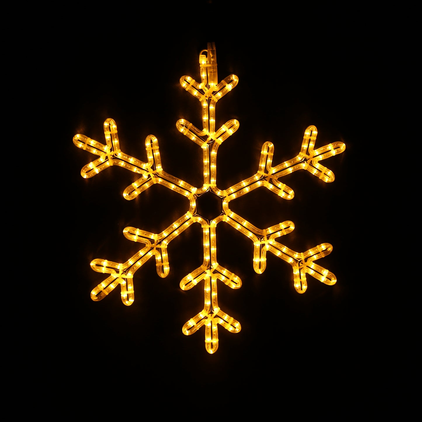 Snøkrystall 57x57 cm - 5% auto flash LED - varmhvit