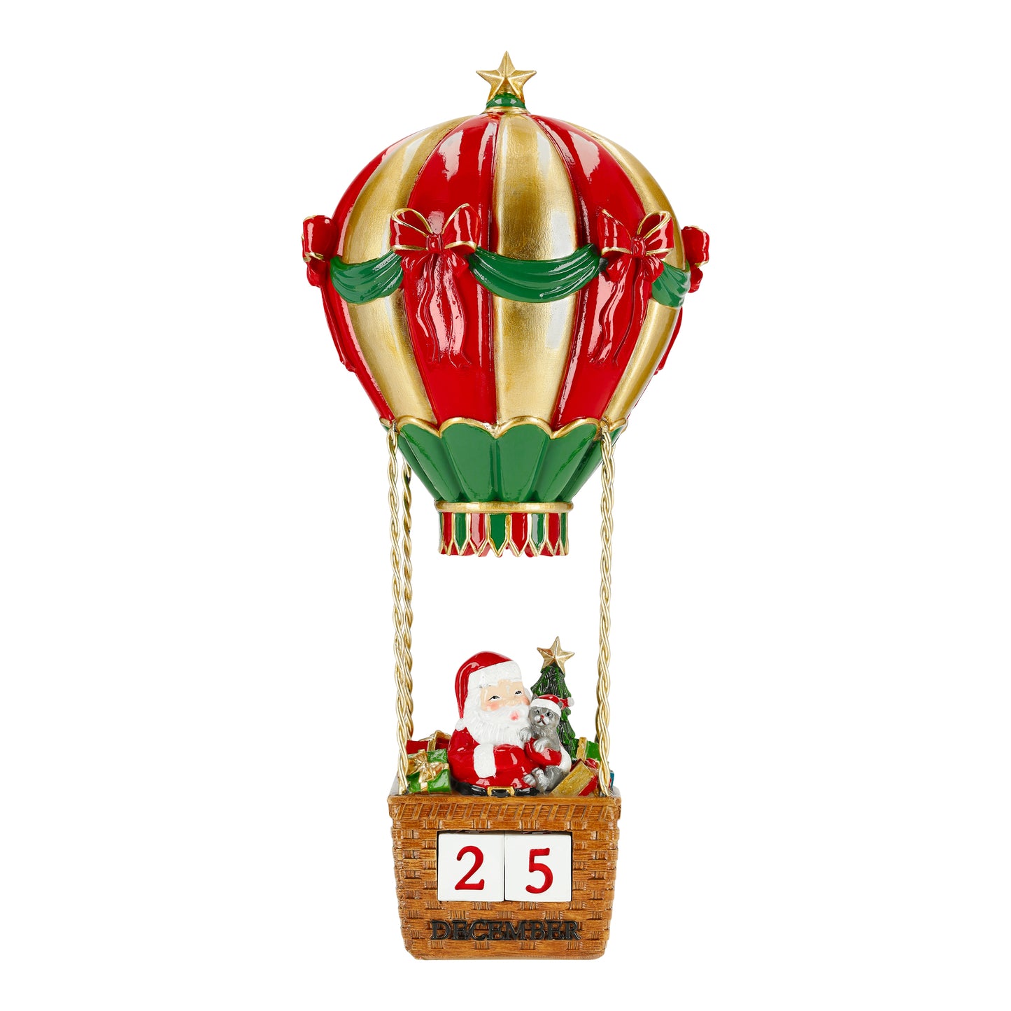 Flott julepynt til advent med nedtelling til jul. Juserbare tall