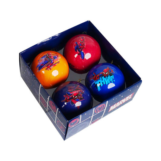 Spiderman julekuler - 4 stk av 75mm
