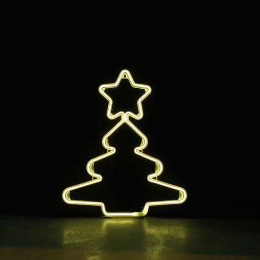 Juletre neon varmhvit 52x43 cm