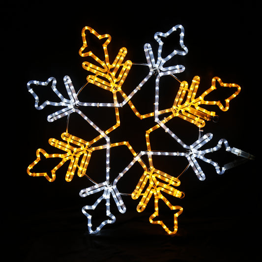 Varmhvit og kaldhvit snøkrystall LED figur

