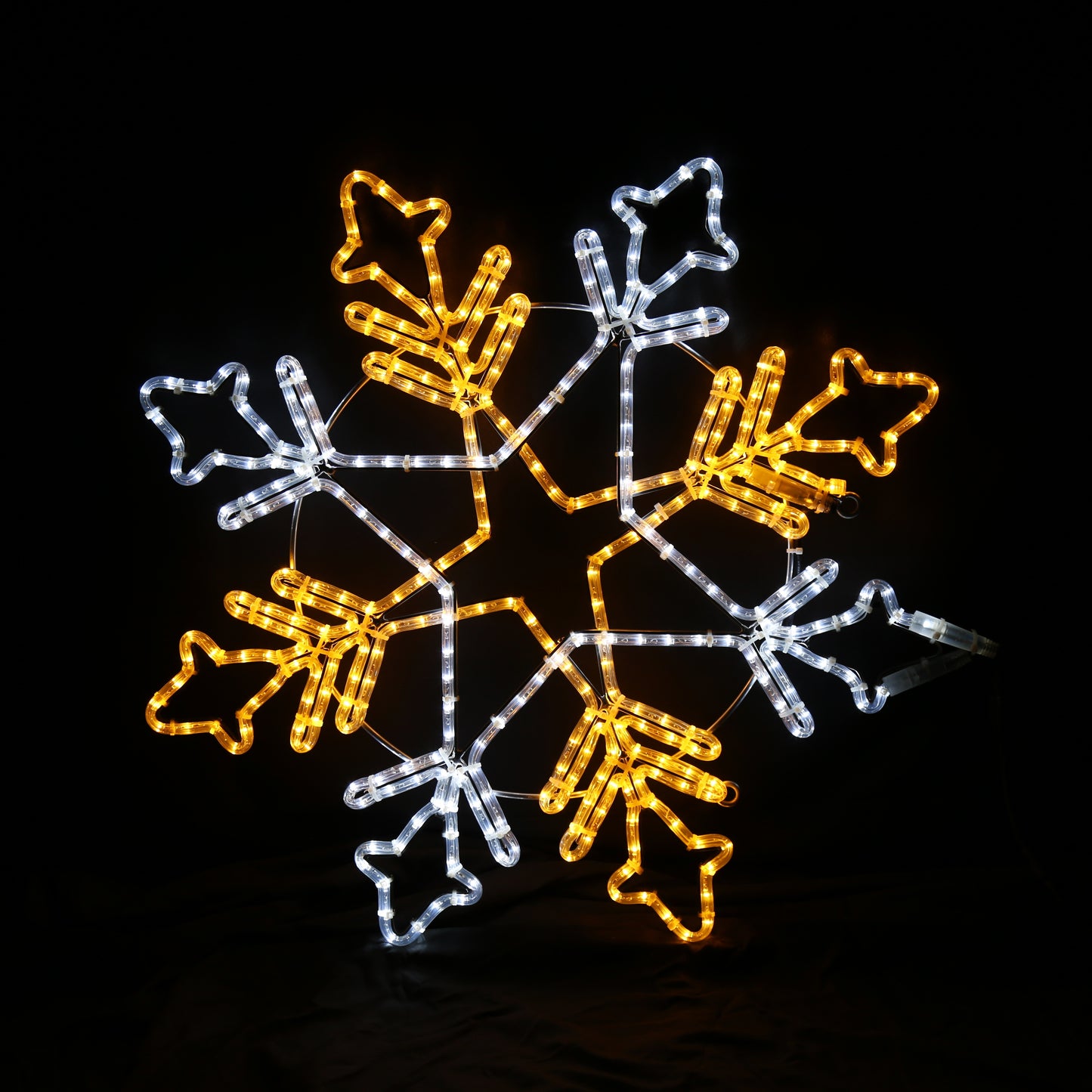 Snøfnugg 80x80cm - varmhvit og kaldhvit