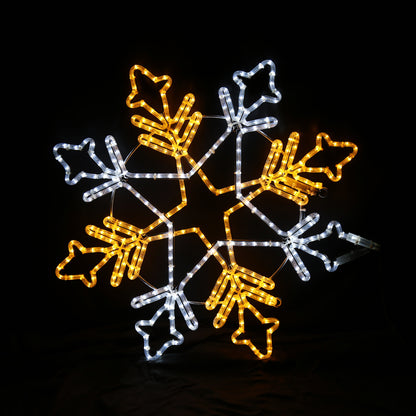 Snøfnugg 80x80cm - varmhvit og kaldhvit